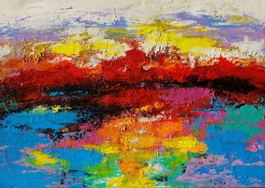 Print of Abstract Expressionism Seascape Paintings by Iveta Zaharova