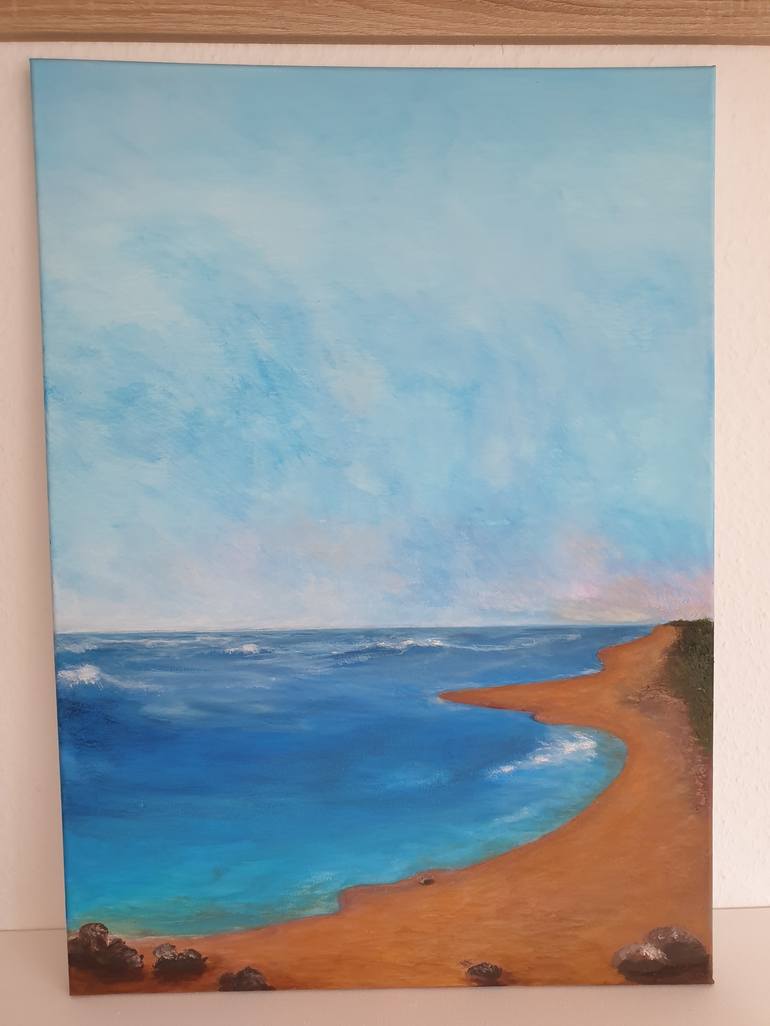 Original Abstract Seascape Painting by Iveta Zaharova