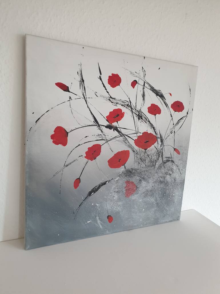 Original Abstract Floral Painting by Iveta Zaharova