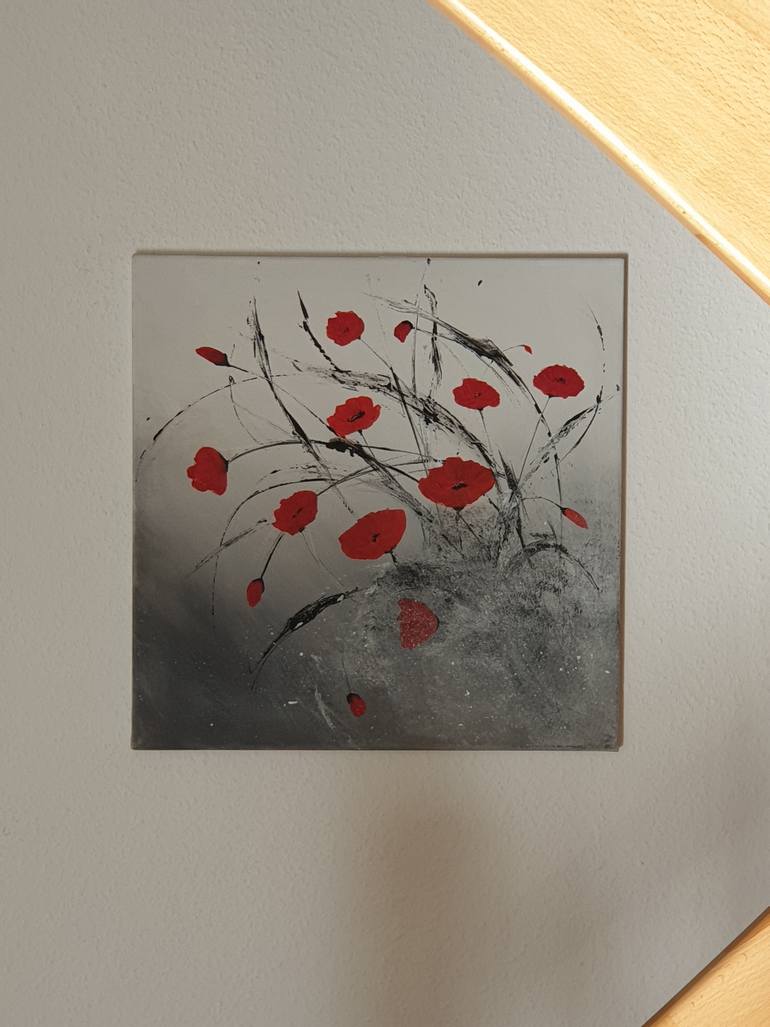 Original Abstract Floral Painting by Iveta Zaharova