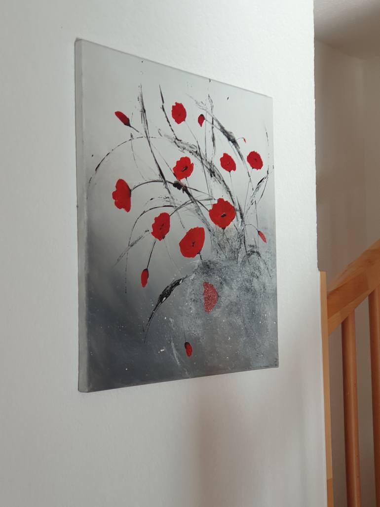 Original Abstract Floral Painting by Iveta Zaharova