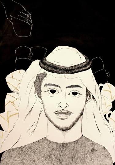Print of Expressionism Portrait Drawings by Maryam Alsuwaidi
