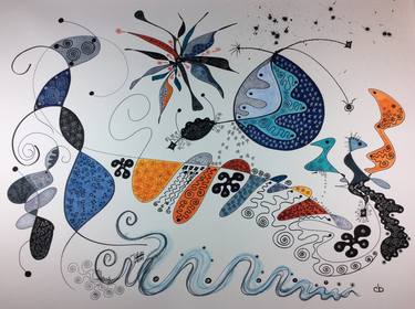 Original Abstract Drawings by Christine Bishop