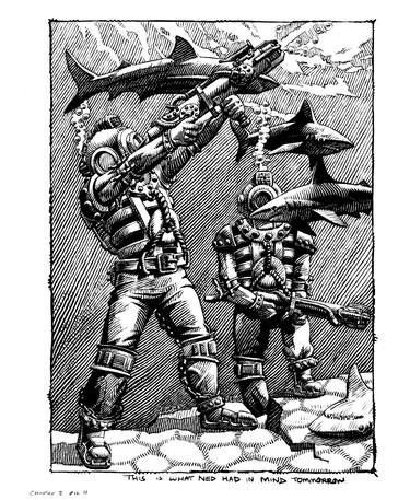 Original Realism Fantasy Drawings by Gary M Burley