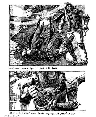 Original Realism Fantasy Drawings by Gary M Burley