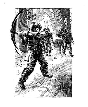 Original Realism Fantasy Drawings by Gary M Burley