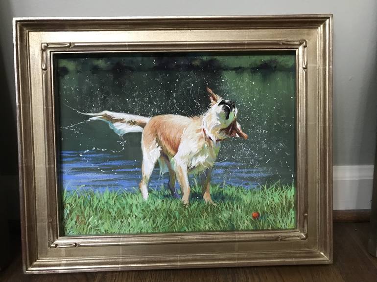 Original Fine Art Dogs Painting by Lisa Gleim