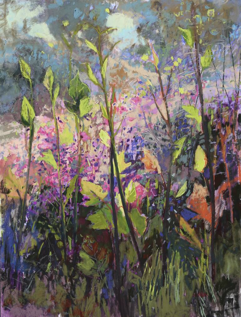 Green Flags of Spring Painting by Margaret Larlham | Saatchi Art