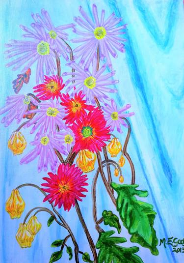 Original Fine Art Floral Paintings by Mary-Anne Goodman