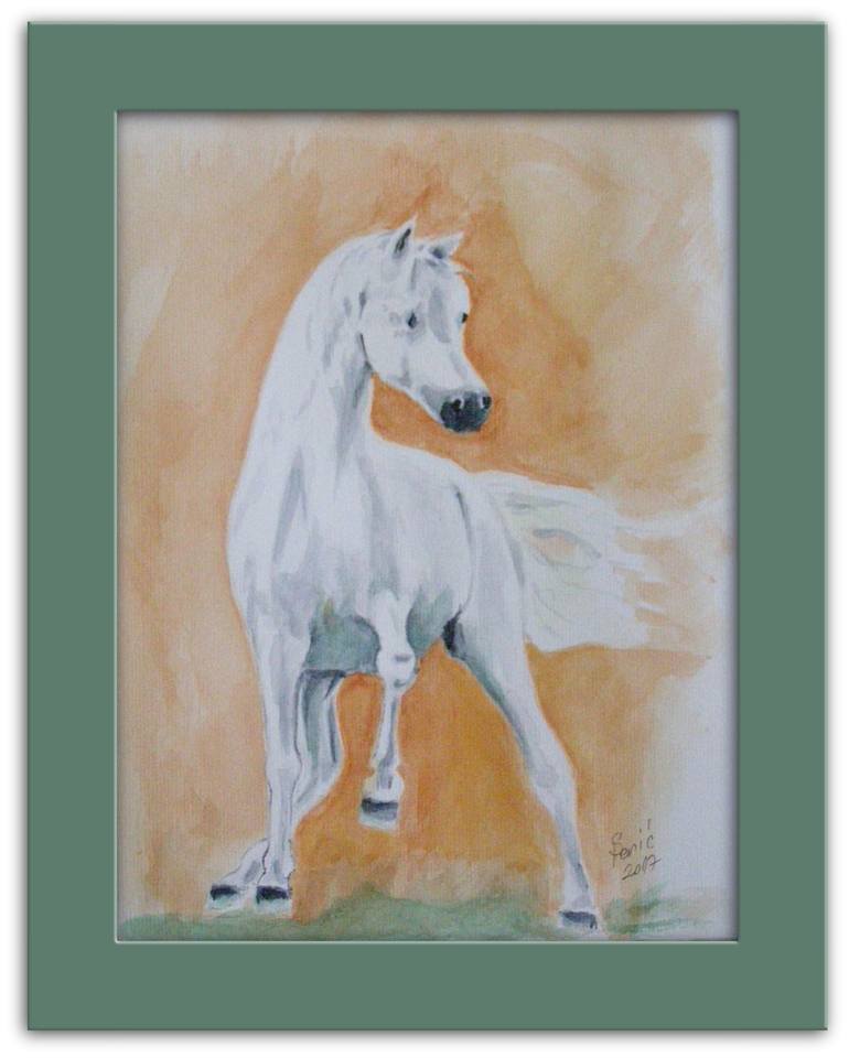 Original Modern Horse Painting by Sinisa Peric