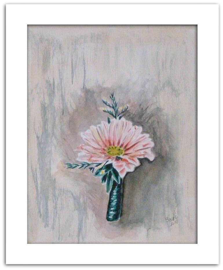 Original Modern Floral Painting by Sinisa Peric