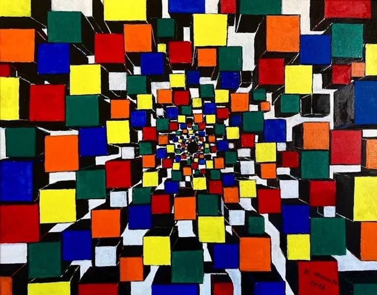 Original Abstract Painting by Massimo Mancuso