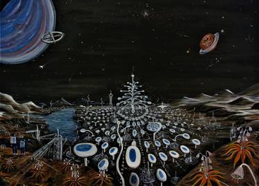 Visita al pianeta di Soon (2019) - olio su tela - cm 70 x 50 thumb