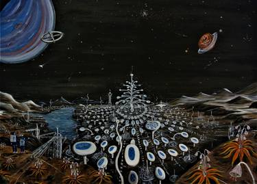 Original Surrealism Landscape Paintings by Massimo Mancuso