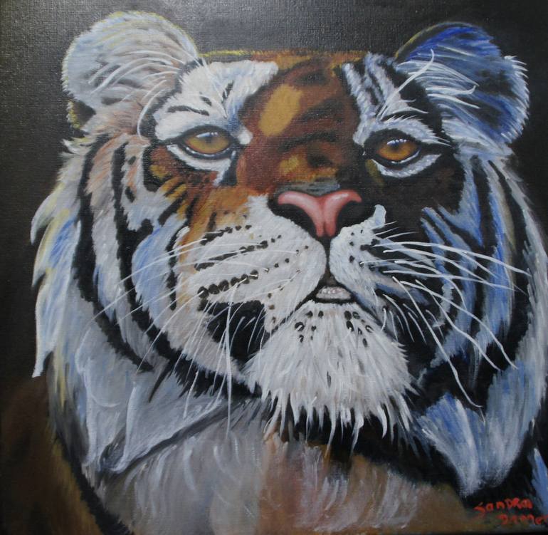 strijd cliënt stad tiger Painting by sandra Damen | Saatchi Art