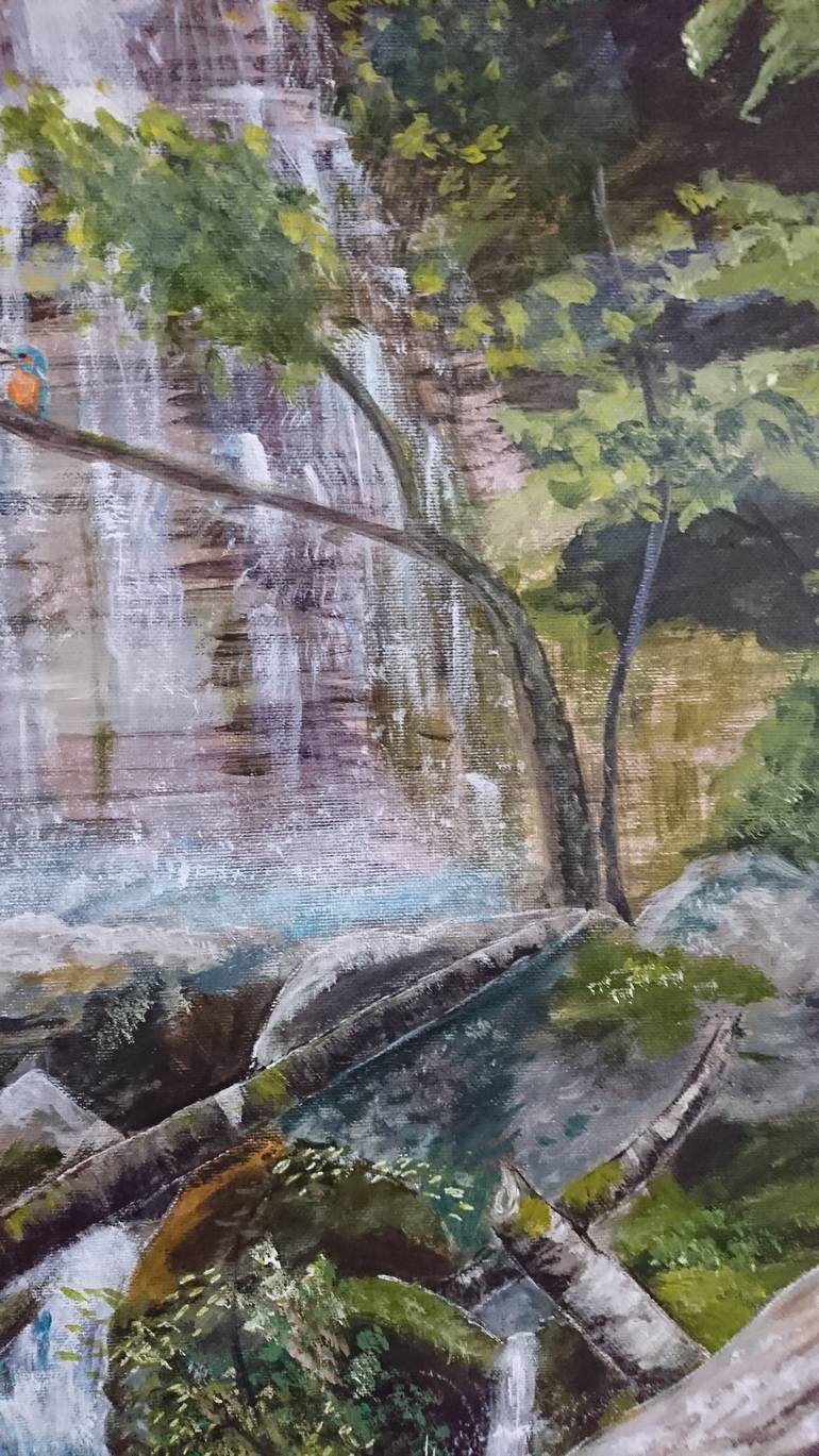 Original Art Deco Landscape Painting by Sandra Damen