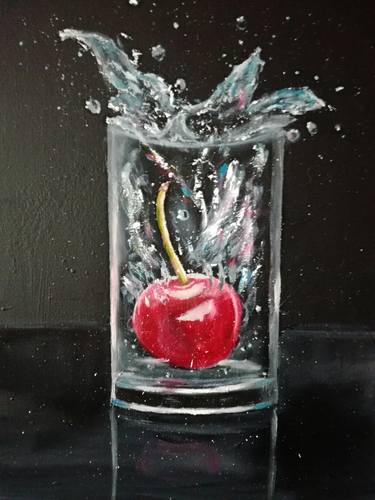 Print of Photorealism Food & Drink Paintings by Nataliia Plakhotnyk