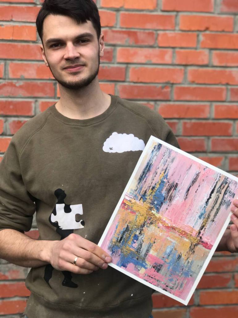Original Abstract Expressionism Abstract Painting by Pasha Rud