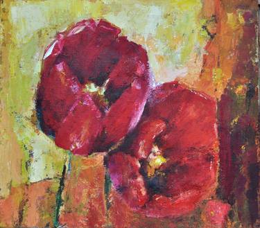 Print of Abstract Expressionism Floral Paintings by Ilona Primus-Ziarnowska