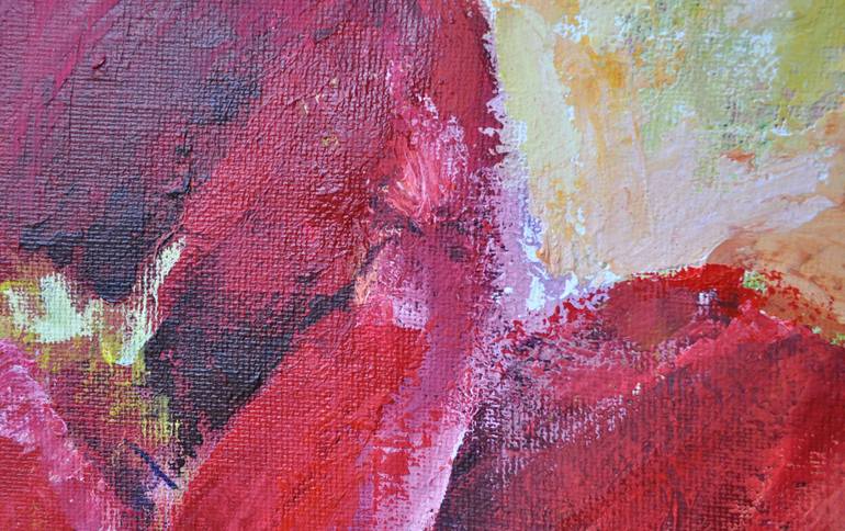 Original Abstract Expressionism Floral Painting by Ilona Primus-Ziarnowska