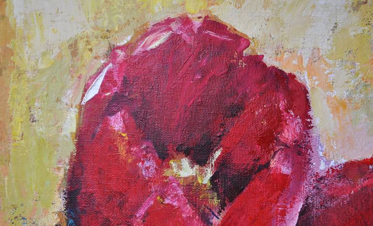 Original Abstract Expressionism Floral Painting by Ilona Primus-Ziarnowska
