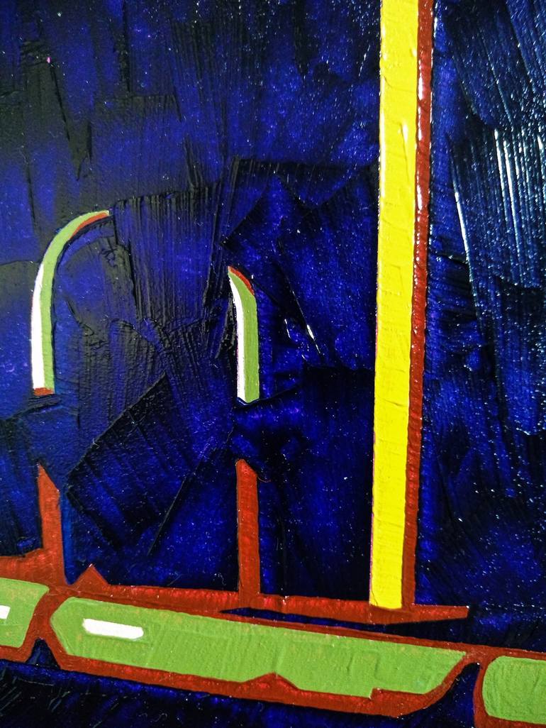 Original Art Deco Landscape Painting by Colin Madgwick