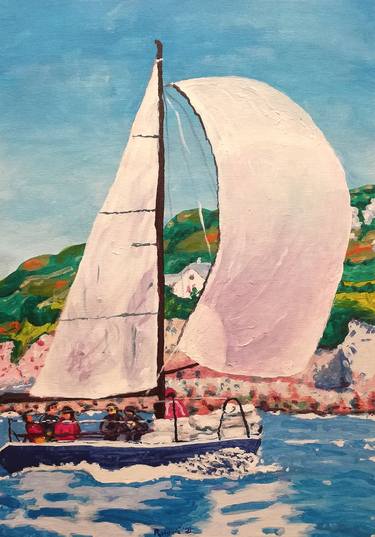 Print of Boat Paintings by Stjepan Perkovic