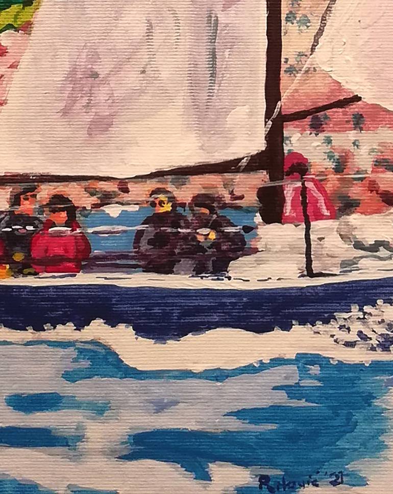 Original Boat Painting by Stjepan Perkovic