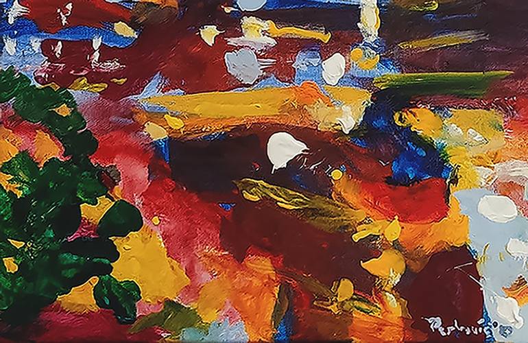 Original Abstract Expressionism Abstract Painting by Stjepan Perkovic