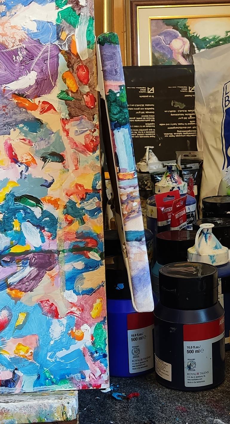 Original Figurative Beach Painting by Stjepan Perkovic