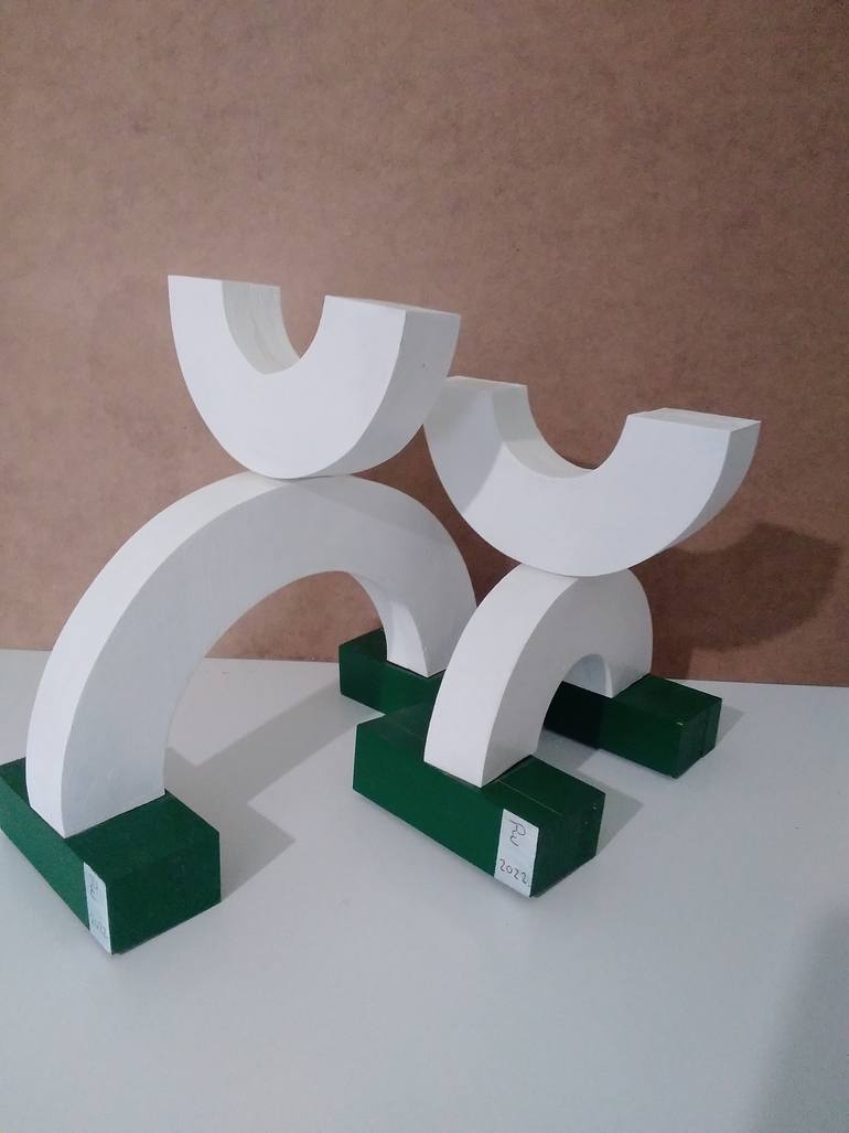 Original Abstract Expressionism People Sculpture by Eva Darmo