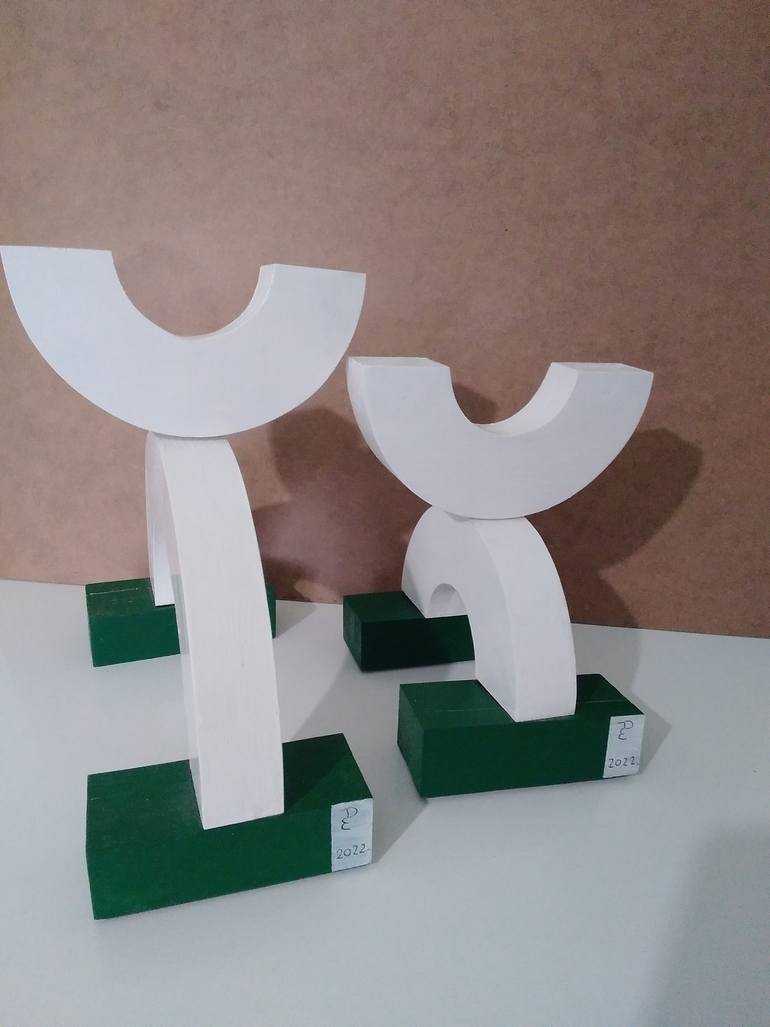 Original Abstract Expressionism People Sculpture by Eva Darmo