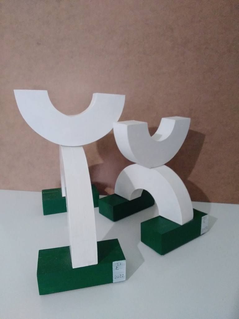 Original Abstract Expressionism People Sculpture by Eva Darmo