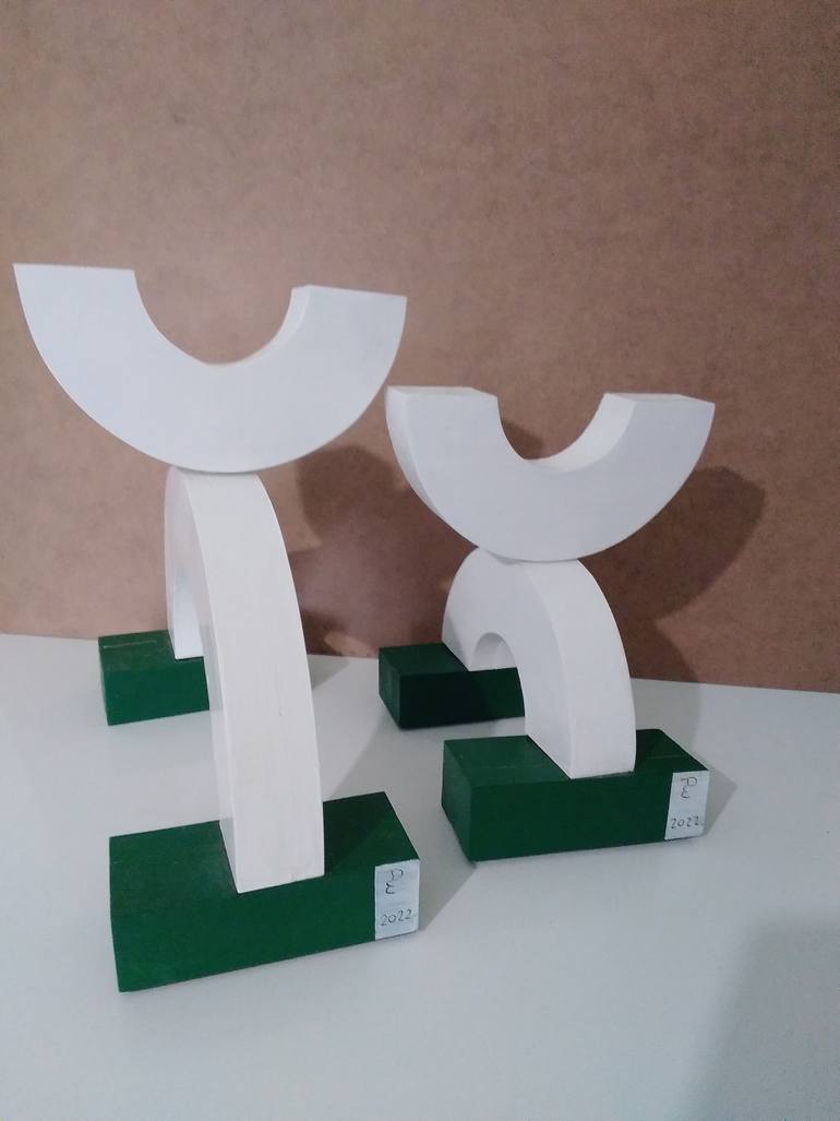 Original Abstract Expressionism People Sculpture by Eva Darmo
