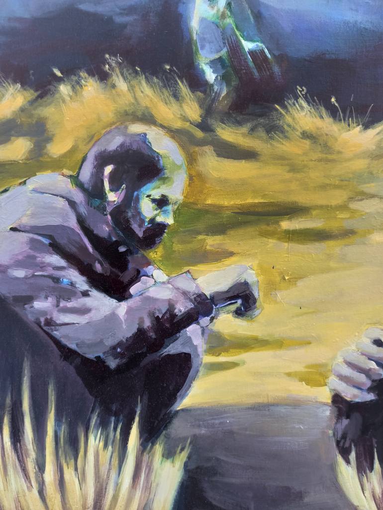 Original Surrealism Animal Painting by Markos Papoutsakis