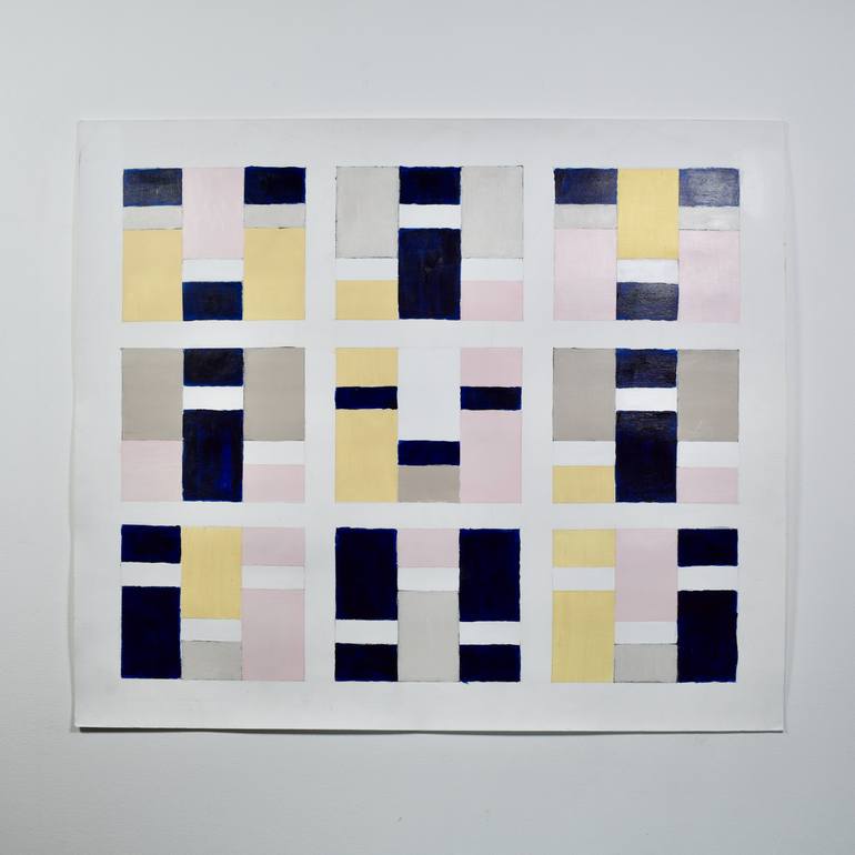 Original Bauhaus Abstract Painting by Andrew Hardy