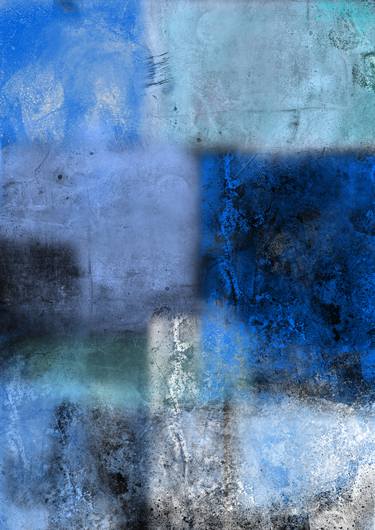 Abstract Blue Wall Art Painting thumb
