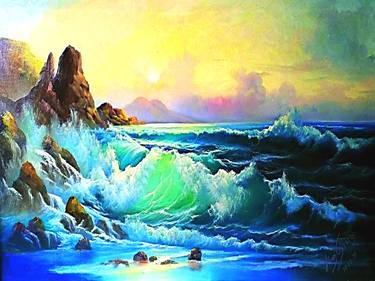 Print of Expressionism Seascape Paintings by Juan Carlos Gonzalez