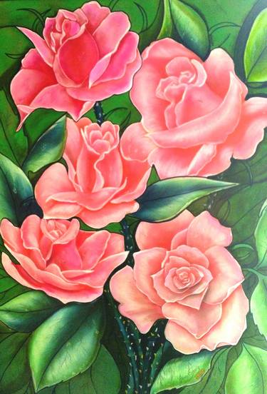 Print of Art Deco Floral Paintings by Juan Carlos Gonzalez
