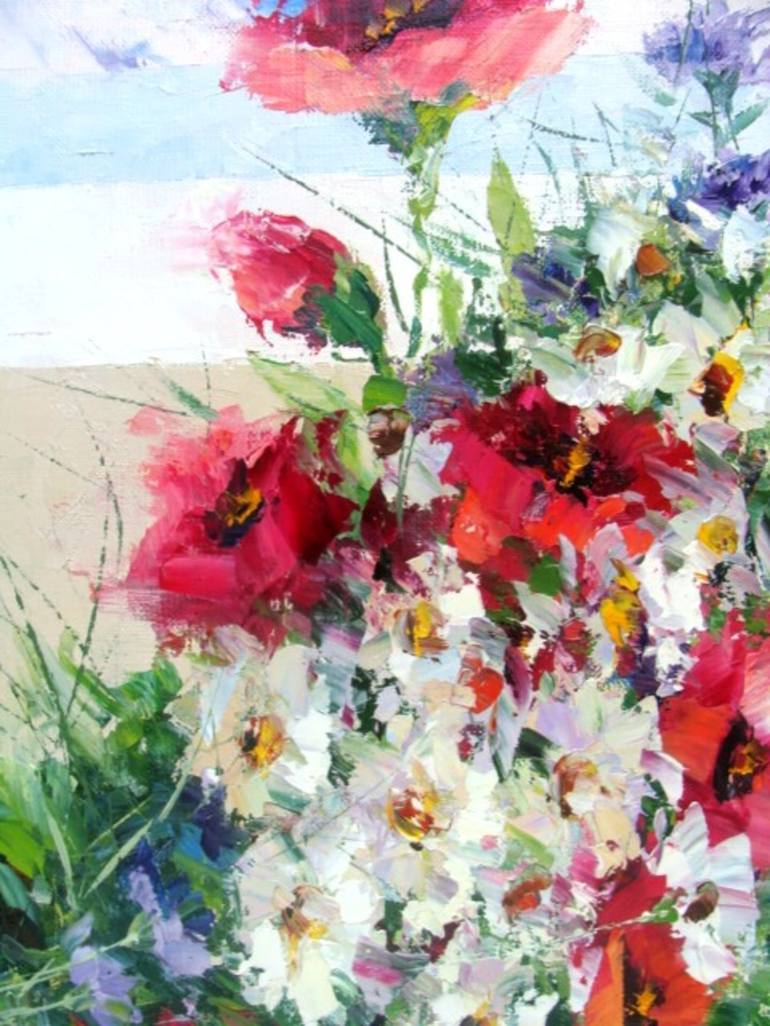 Original Impressionism Floral Painting by якименко петр