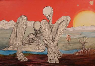 Original Surrealism Fantasy Painting by Kiera Stuart