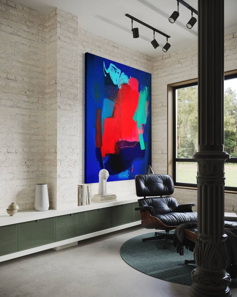 Original Abstract Expressionism Abstract Painting by Lenta Markevich