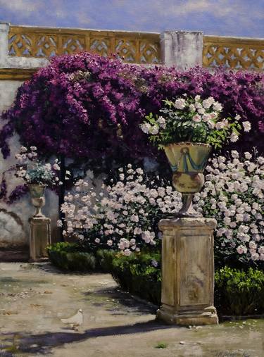 Print of Impressionism Garden Paintings by Jose Blanco
