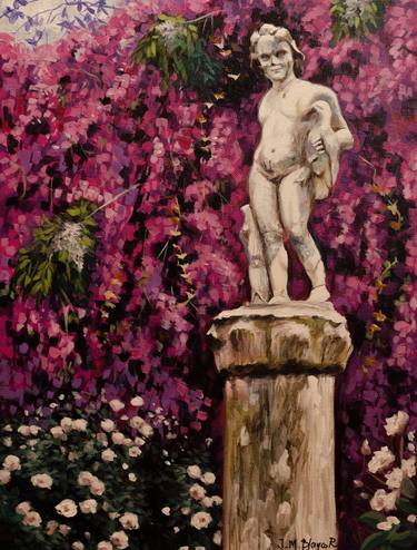 Original Realism Garden Paintings by Jose Blanco