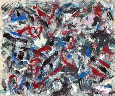 N77 2019 Abstract Expressionism Action Painting by Robert Miskines thumb