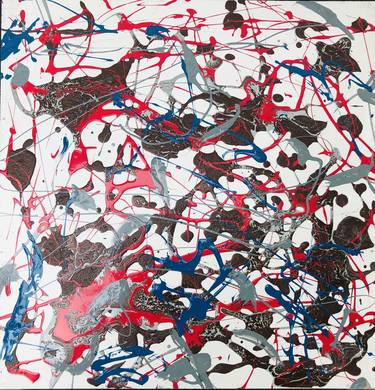 Original Abstract Expressionism Abstract Painting by Robert Miskines