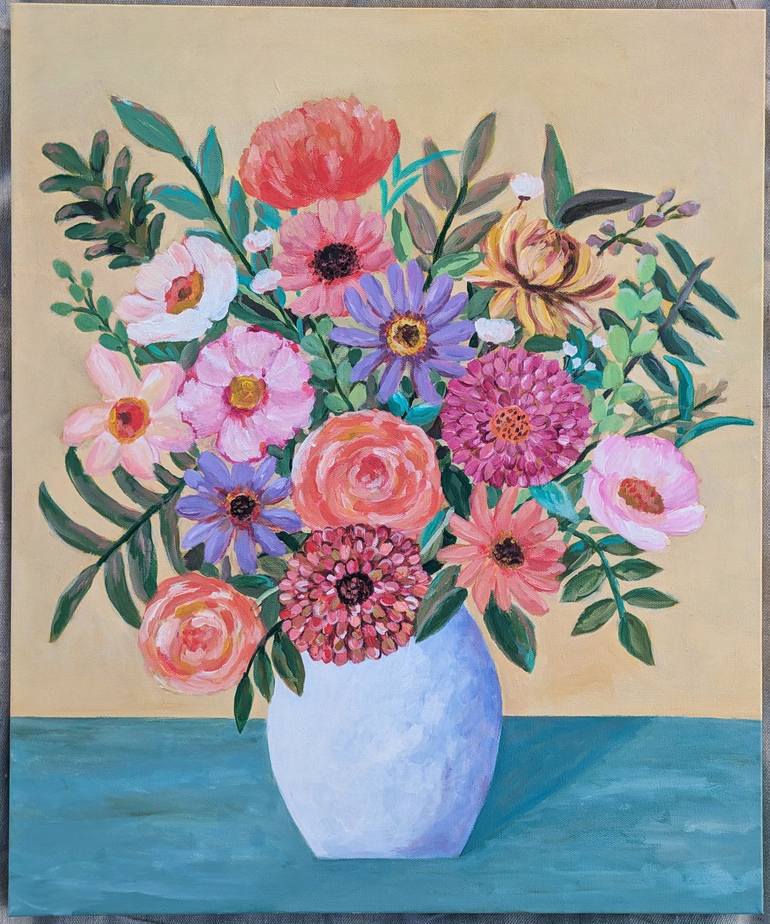 Print of Contemporary Floral Paintings by Neha Agarwal
