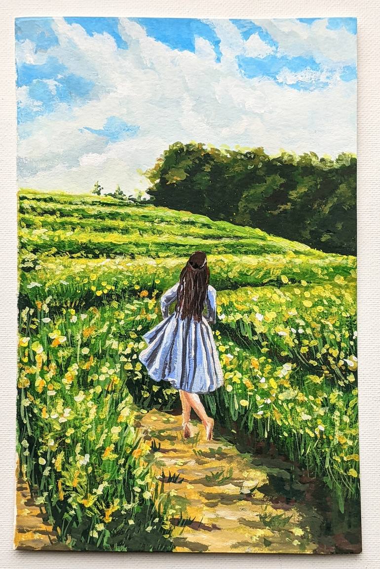 Girl Field Painting 