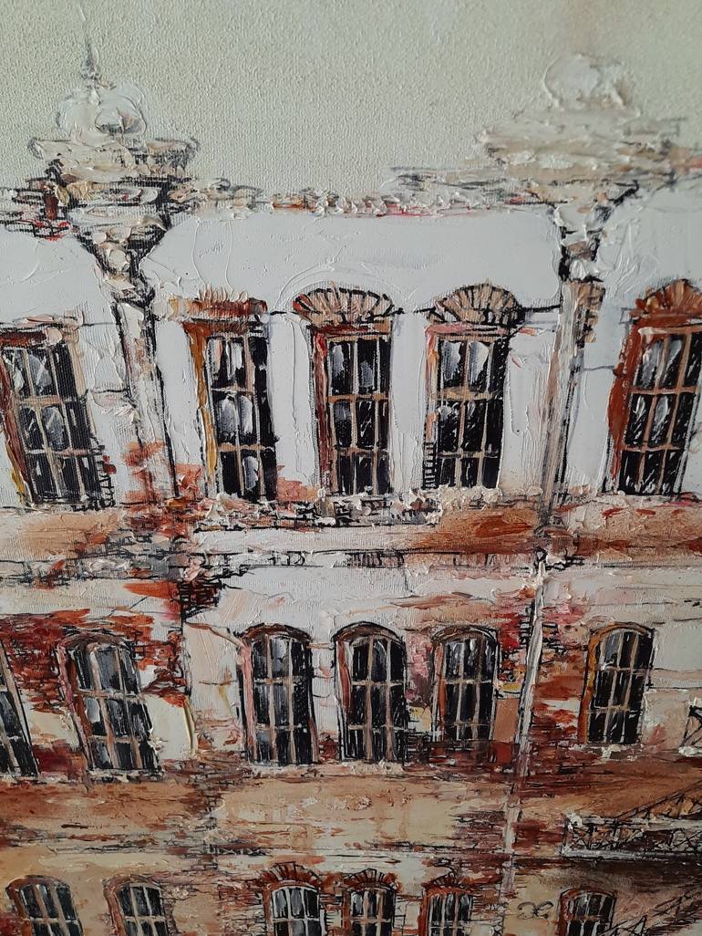 Original Expressionism Architecture Painting by Aidas Mikelenas