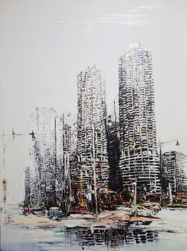 Original Impressionism Architecture Paintings by Aidas Mikelenas